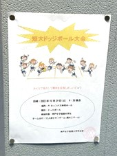 「短大ドッジボール大会」ポスター